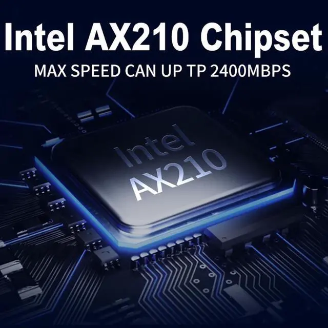 Alt view image 2 of 7 - 10DB Antennas WIFI 6E PCIE Adapter Intel AX210 Bluetooth 5.3 Wireless 5374Mbps 2 In 1 Tri band 2.4G/5G/6Ghz WifI 6 Network Card For PC Desktop Windows 10 11