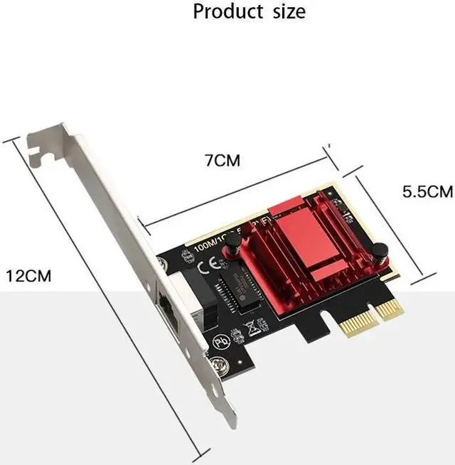 Alt view image 5 of 7 - 2.5G PCI-E To RJ45 Network Card RTL8125B Chip Gigabit Ethernet PCI Express Network Card 10/100/2500Mbps 1Gbps/2.5Gbps For PC