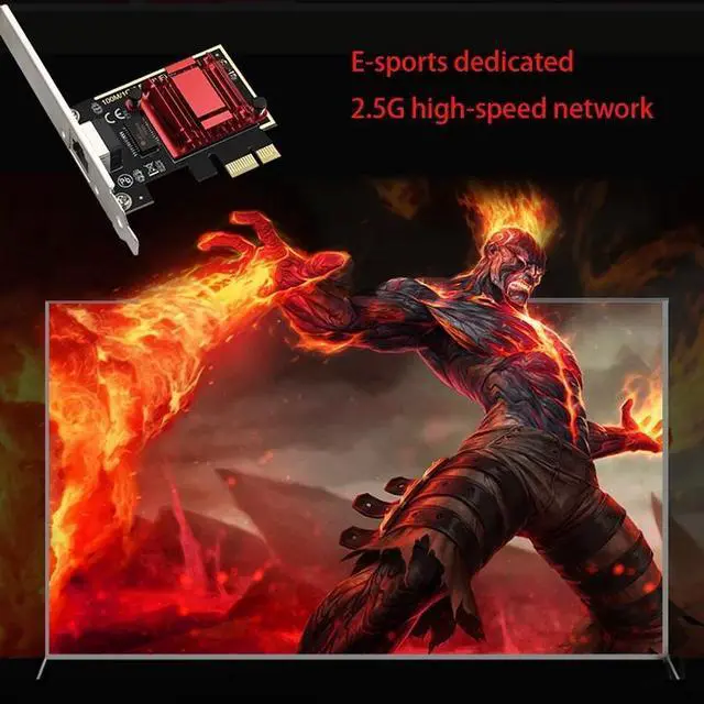 Alt view image 2 of 7 - 2.5G PCI-E To RJ45 Network Card RTL8125B Chip Gigabit Ethernet PCI Express Network Card 10/100/2500Mbps 1Gbps/2.5Gbps For PC