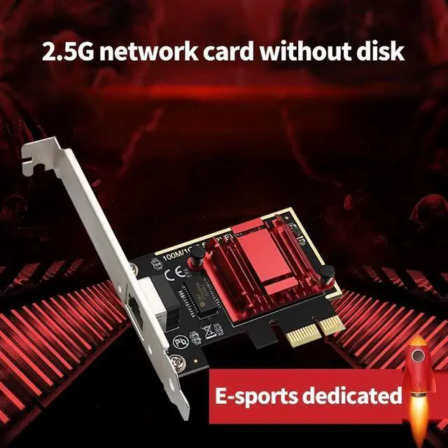 Alt view image 3 of 7 - 2.5G PCI-E To RJ45 Network Card RTL8125B Chip Gigabit Ethernet PCI Express Network Card 10/100/2500Mbps 1Gbps/2.5Gbps For PC
