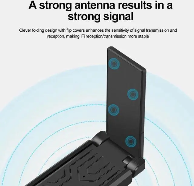 Alt view image 6 of 6 - TelDaykemei WiFi 6E AX5400 Gaming USB 3.0 Adapter 2.4G 5Ghz Wireless Dongle 802.11ax WiFi Receiver Network Card For Windows 10 11