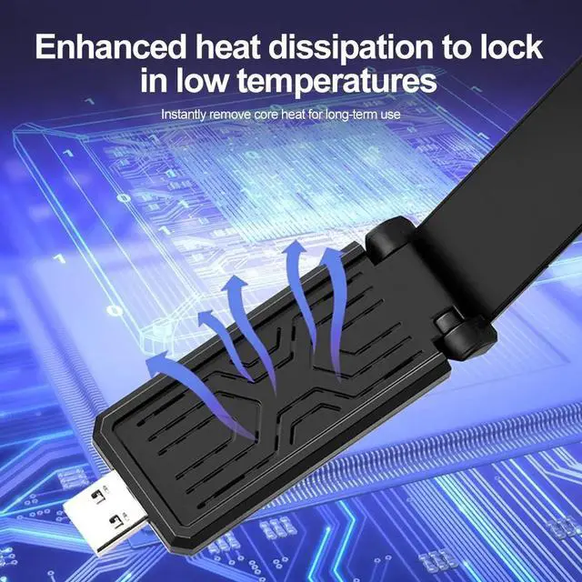 Alt view image 4 of 6 - TelDaykemei WiFi 6E AX5400 Gaming USB 3.0 Adapter 2.4G 5Ghz Wireless Dongle 802.11ax WiFi Receiver Network Card For Windows 10 11