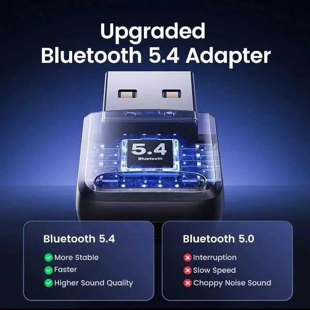 Alt view image 3 of 6 - TelDaykemei USB Bluetooth 5.4 Dongle Adapter for PC Speaker Wireless Mouse Music Audio Receiver Transmitter