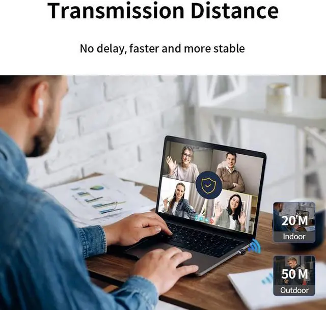 Alt view image 4 of 6 - TelDaykemei USB Bluetooth 5.4 Dongle Adapter for PC Speaker Wireless Mouse Music Audio Receiver Transmitter