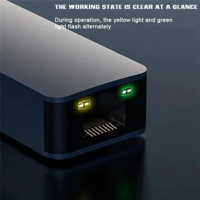 Alt view image 3 of 6 - TelDaykemei 2500Mbps USB 3.0 Ethernet To RJ45 2.5G Wired Adapter Converter Lan Network Hub For Windows 7/8/10 MAC For PC Laptop