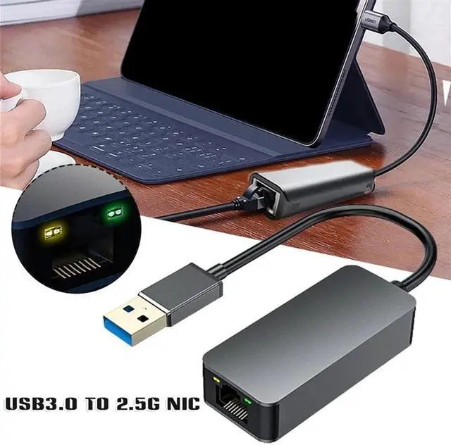 Alt view image 4 of 6 - TelDaykemei 2500Mbps USB 3.0 Ethernet To RJ45 2.5G Wired Adapter Converter Lan Network Hub For Windows 7/8/10 MAC For PC Laptop