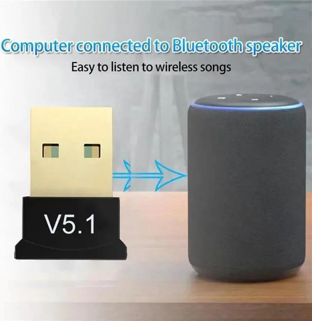 Alt view image 6 of 6 - TelDaykemei USB Bluetooth 5.1 Adapter Transmitter Receiver Bluetooth Audio Bluetooth Dongle Wireless USB Adapter for Computer PC Laptop