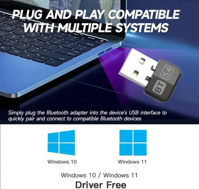 Alt view image 5 of 7 - TelDaykemei USB Bluetooth 5.4 5.3 Dongle Adapter for PC Speaker Wireless Mouse Keyboard Music Audio Receiver Transmitter Drive free