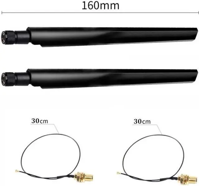 Alt view image 6 of 7 - TelDaykemei WiFi Adapter For PC Desktop 7265NGW 1200Mbps Bluetooth 4.2 M.2 Desktop Kit 802.11AC Dual Band 2.4G 5G Wireless Card For PC 6DB External Antenna