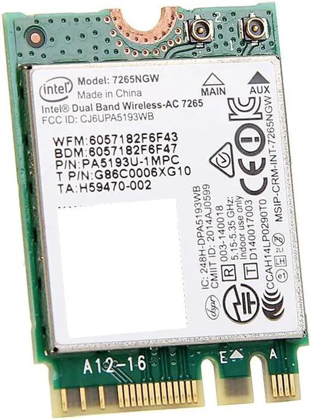 Alt view image 4 of 7 - TelDaykemei WiFi Adapter For PC Desktop 7265NGW 1200Mbps Bluetooth 4.2 M.2 Desktop Kit 802.11AC Dual Band 2.4G 5G Wireless Card For PC 6DB External Antenna