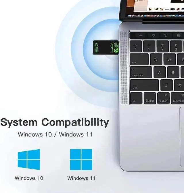 Alt view image 6 of 6 - TelDaykemei Bluetooth 5.4 AX900 WiFi 6 USB Adapter 2in1 Dongle Dual Band 2.4G&5GHz Network Wireless Receiver DRIVER FREE Windows 10/11