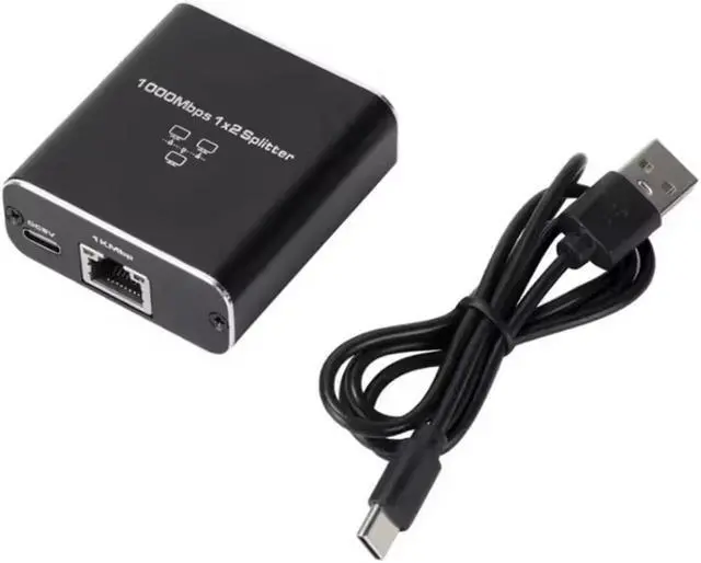 Alt view image 6 of 6 - TelDaykemei Rj45 Splitter 1 to 2 Gigabit Ethernet Adapter Internet Network Cable Extender Rj45 Connector for PC TV Box Router Sharer