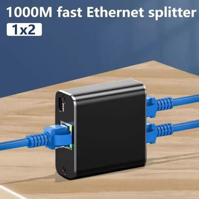 Alt view image 2 of 6 - TelDaykemei Rj45 Splitter 1 to 2 Gigabit Ethernet Adapter Internet Network Cable Extender Rj45 Connector for PC TV Box Router Sharer