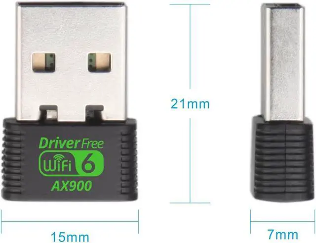 Alt view image 7 of 7 - TelDaykemei AX900 USB WiFi 6 Adapter Dongle Dual Band 2.4G/5GHz USB WiFi Network Wireless Receiver Driver Free Windows 10/11