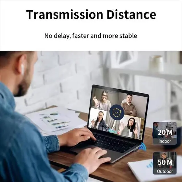 Alt view image 5 of 6 - TelDaykemei USB Bluetooth 5.3 Adapter Transmitter Receiver Bluetooth Audio Bluetooth Dongle Wireless USB Adapter for Computer PC Laptop