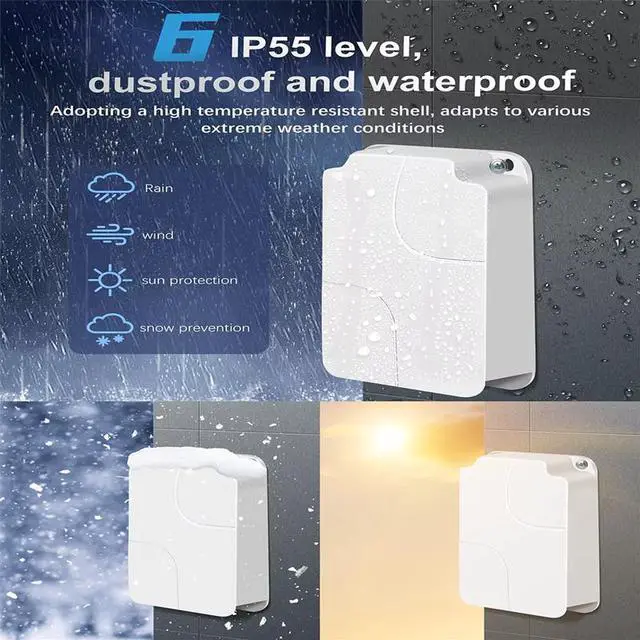 Alt view image 6 of 6 - TelDaykemei 5 Port Waterproof POE Extender 4 Port Repeater 100Mbps Outdoor Network IP55 VLAN 44-57V for POE Camera Wierless AP