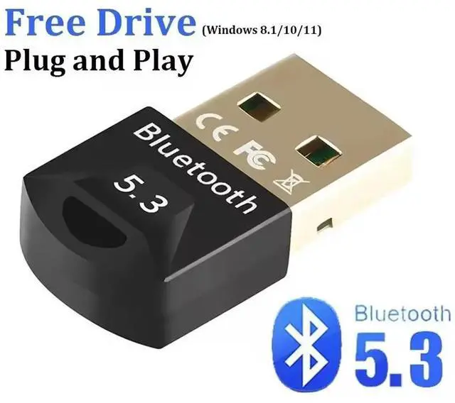 Main image of USB Bluetooth 5.3 Dongle Adapter for PC Speaker Wireless Mouse Keyboard Music Audio Receiver Transmitter Bluetooth