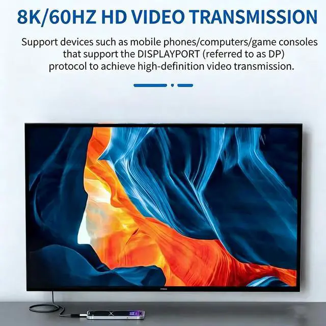 Alt view image 6 of 6 - 240W USB 5.0 Cable 8K 80Gbps For Thunderbolt 5 Fast Charging USB C to C Data Transfer Cable Support 8K Display for laptop 20013-1m