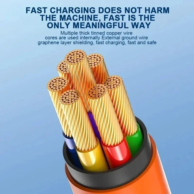 Alt view image 5 of 6 - 120W fast charge 6A USB C to Type-C cable 180 ° rotation liquid silicone cable for iPhone Xiaomi Redmi honor phone charger 20015-1M