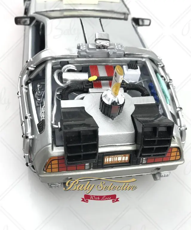 Alt view image 6 of 6 - Welly 1:24 Diecast DeLorean DMC Back To The Future 3  Fly Mode Time Machine Car Model 22444