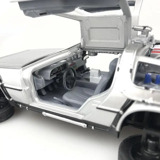 Alt view image 4 of 4 - Welly 1:24 Diecast DeLorean DMC Back To The Future 2 Fly Mode Time Machine Car Model 22441FV