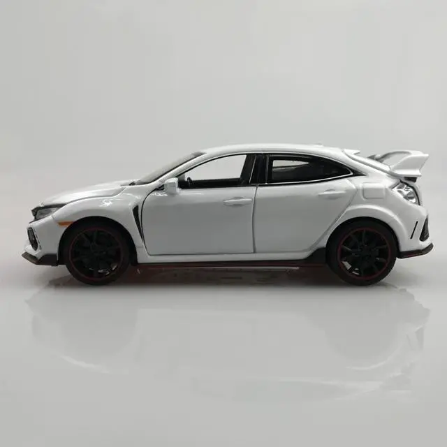 Alt view image 2 of 6 - MiniAuto 1:32 Scale Civic Type R Red Label Diecast Car Model Doors Openable With Light & Sound