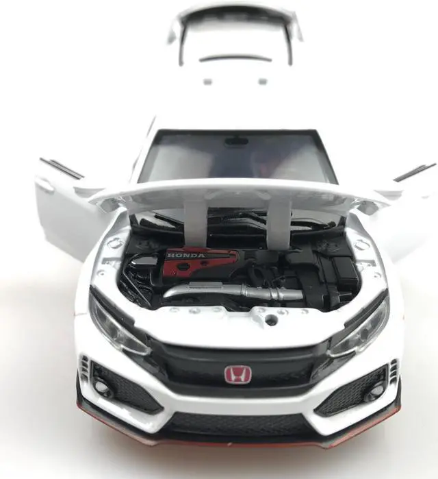Alt view image 4 of 6 - MiniAuto 1:32 Scale Civic Type R Red Label Diecast Car Model Doors Openable With Light & Sound