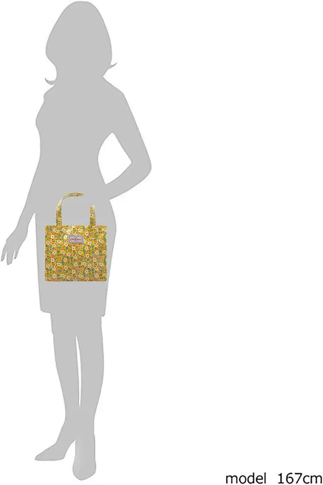 Alt view image 3 of 6 - Cath Kidston S Bookbag Small Size Open Top Handled Handbag Lunch Bag Water Resistant Oilcloth Tote Small Flowers Floral Pattern (Pembridge Ditsy Yellow)