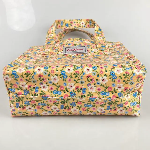 Alt view image 5 of 6 - Cath Kidston S Bookbag Small Size Open Top Handled Handbag Lunch Bag Water Resistant Oilcloth Tote Small Flowers Floral Pattern (Pembridge Ditsy Yellow)