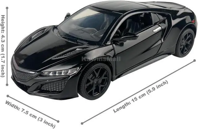 Alt view image 2 of 7 - MiniAuto 1:32 Acura NSX 2016 Edition Sportscar Alloy Diecast Model JDM Pull-back Car Toy with Engine Sound and Light, with Display Base