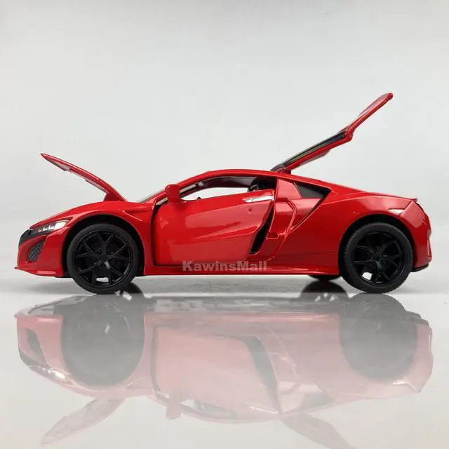 Alt view image 4 of 7 - MiniAuto 1:32 Acura NSX 2016 Edition Sportscar Alloy Diecast Model JDM Pull-back Car Toy with Engine Sound and Light, with Display Base Red