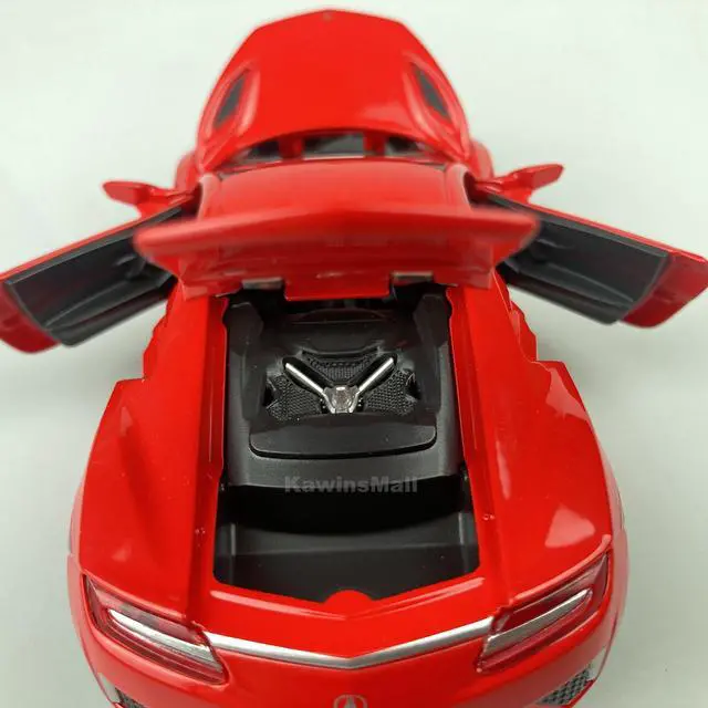 Alt view image 6 of 7 - MiniAuto 1:32 Acura NSX 2016 Edition Sportscar Alloy Diecast Model JDM Pull-back Car Toy with Engine Sound and Light, with Display Base Red