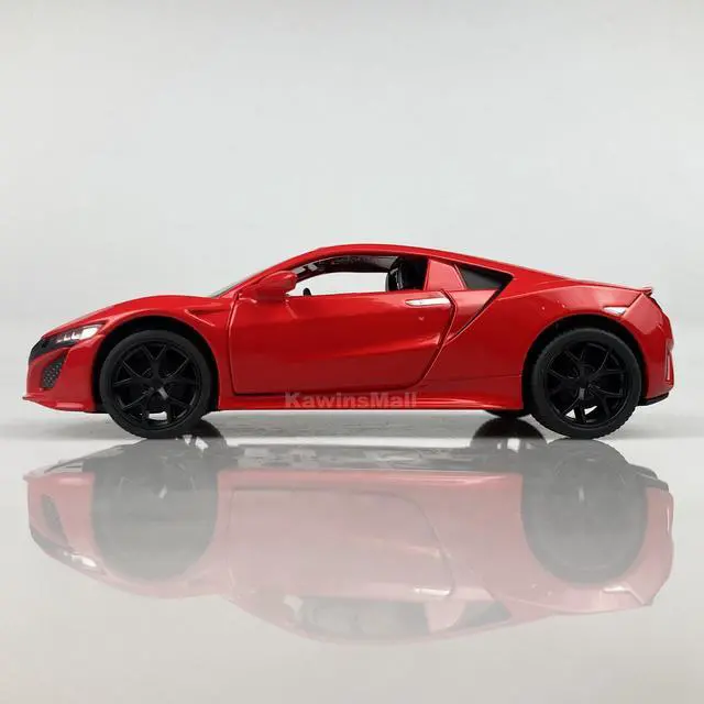 Alt view image 3 of 7 - MiniAuto 1:32 Acura NSX 2016 Edition Sportscar Alloy Diecast Model JDM Pull-back Car Toy with Engine Sound and Light, with Display Base Red