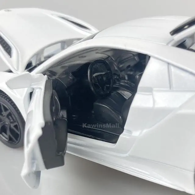 Alt view image 7 of 7 - MiniAuto 1:32 Acura NSX 2016 Edition Sportscar Alloy Diecast Model JDM Pull-back Car Toy with Engine Sound and Light, with Display Base White