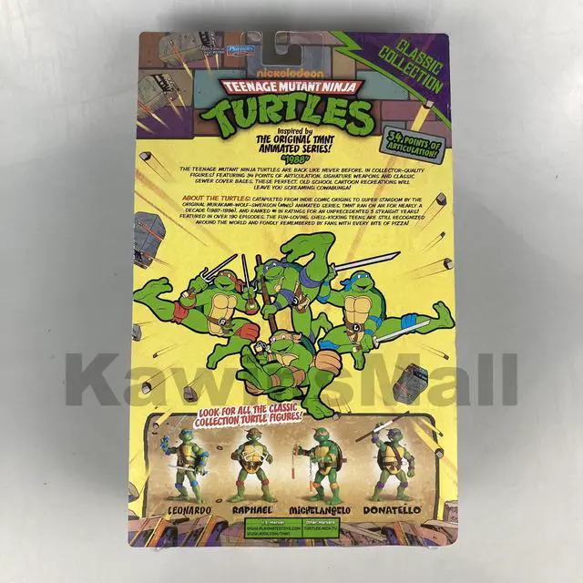 Alt view image 7 of 7 - BNIB Playmates 2022 Authentic Reproduction TMNT 4 Boxes Set of 6-inch Action Figure Inspired by 1988 Series Teenage Mutant Ninja Turtles includes Leonardo Raphael Michelangelo Donatello