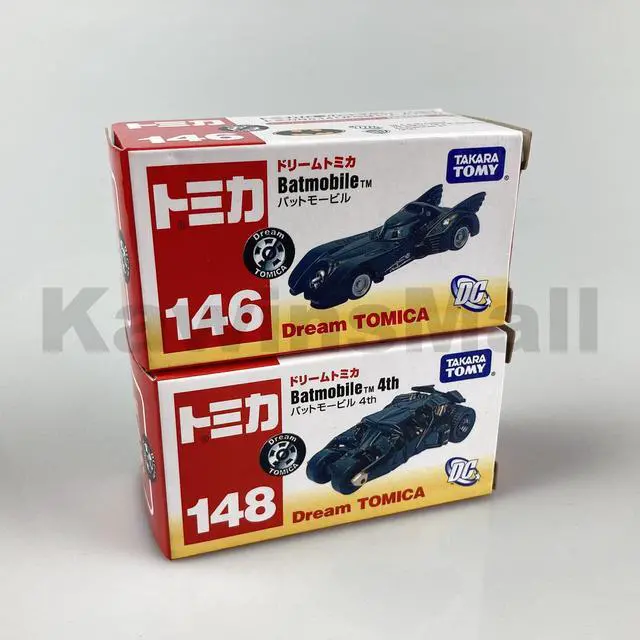 Alt view image 3 of 7 - 1:64 Scale Takara Tomy Tomica #146 1989 Batmobile & #148 4th 2008 Batmobile Two Cars Diecast Set Collection (2012 Edition Product)