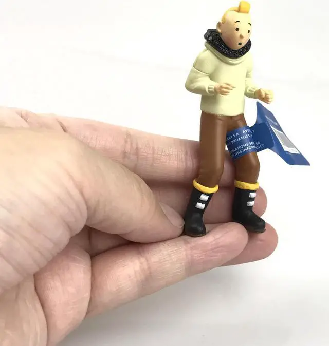 Alt view image 4 of 7 - The Adventures of Tintin, 6 Pieces 3 Inch Figurines as a Set, Tin Tin Statue Mini Figure Statues Office Home Desktop Decoration PVC Statue Figurine
