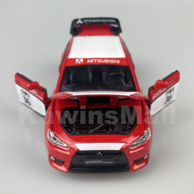 Alt view image 5 of 7 - 1:32 Scale Mitsubishi Lancer Evolution X EVO 10 Ralli Art Ralliart Edition Racing Car Alloy Diecast Model Toy (Red Color)