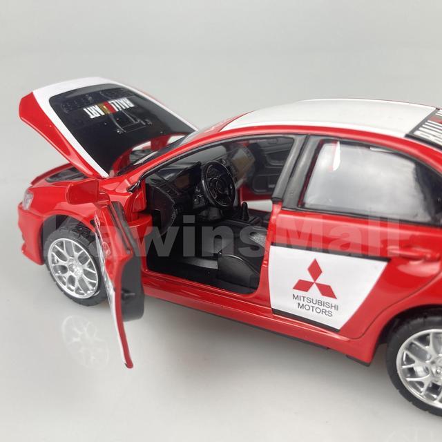 Alt view image 6 of 7 - 1:32 Scale Mitsubishi Lancer Evolution X EVO 10 Ralli Art Ralliart Edition Racing Car Alloy Diecast Model Toy (Red Color)