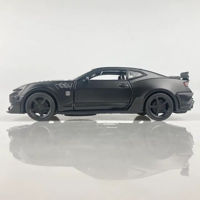 Alt view image 4 of 7 - MiniAuto 1:32 Chevrolet Camaro SS 2016 Sports Car Alloy Diecast Model Pull-back Car Toy Sound and Light (Black)
