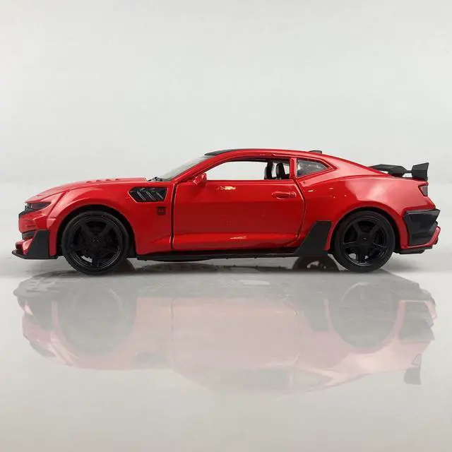 Alt view image 4 of 7 - MiniAuto 1:32 Chevrolet Camaro SS 2016 Sports Car Alloy Diecast Model Pull-back Car Toy Sound and Light (Red)