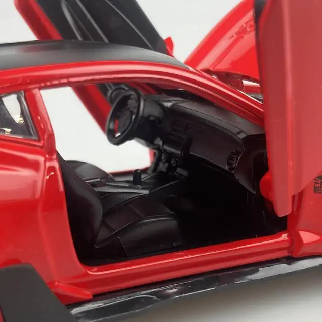 Alt view image 7 of 7 - MiniAuto 1:32 Chevrolet Camaro SS 2016 Sports Car Alloy Diecast Model Pull-back Car Toy Sound and Light (Red)