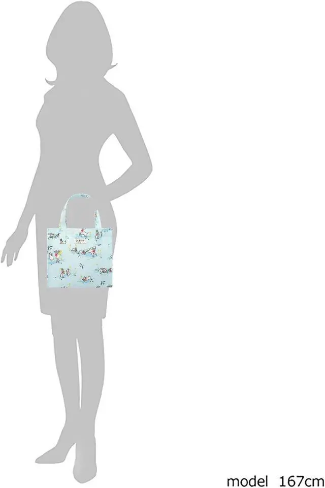Alt view image 3 of 7 - Cath Kidston Small Bookbag Water Resistant Lunch Bag Spring Bunnies & Lambs Blue Color