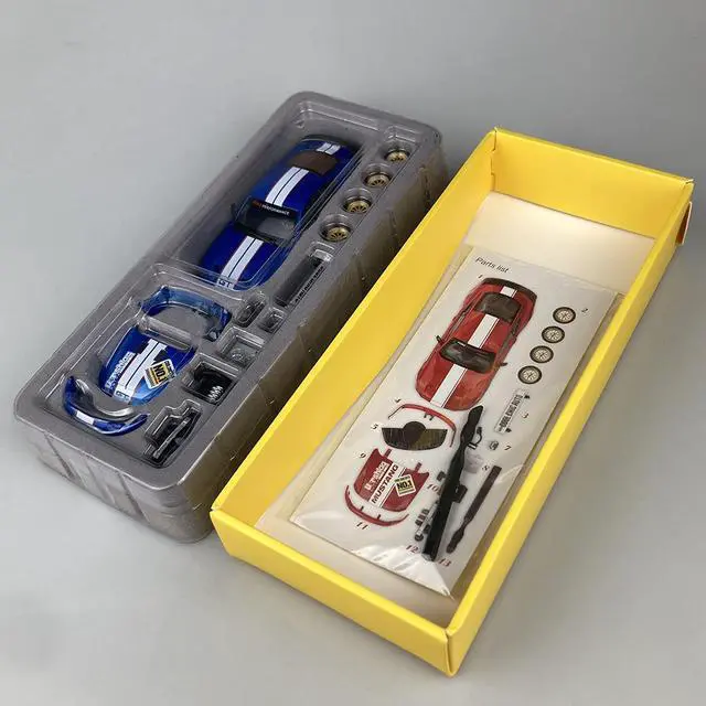 Alt view image 5 of 5 - CCA 1:42 Ford Mustang GT 2018 Modified Cars Diecast Model Assemble Kits Toy (Color Blue)