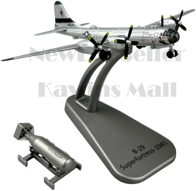 Main image of Collectable Diecast 1:300 Scale 1945 B-29 Superfortress Aircraft Diecast Model with Little Boy AtomicBomb Plastic Model