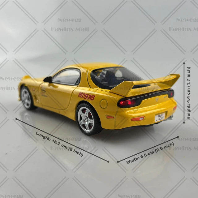 Alt view image 2 of 7 - 1:28 Scale Mazda RX-7 FD3S Type-R Sports Car Diecast Model Initial D Keisuke Takahashi