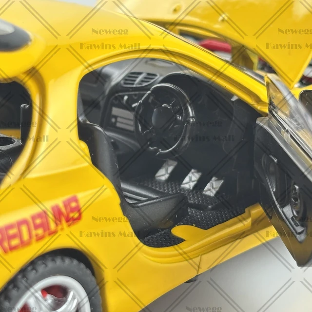 Alt view image 5 of 7 - 1:28 Scale Mazda RX-7 FD3S Type-R Sports Car Diecast Model Initial D Keisuke Takahashi