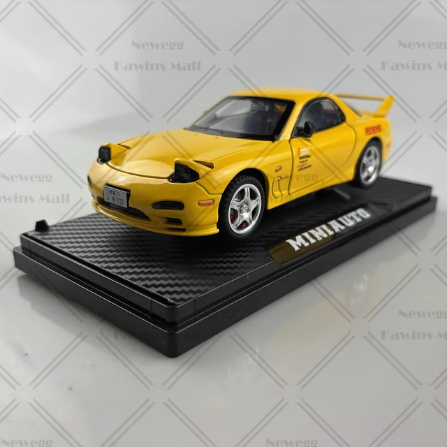 Alt view image 7 of 7 - 1:28 Scale Mazda RX-7 FD3S Type-R Sports Car Diecast Model Initial D Keisuke Takahashi