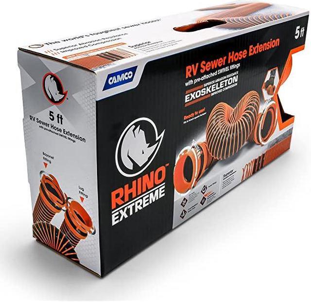 Alt view image 3 of 7 - 39865 RhinoEXTREME 5ft RV Sewer Hose Extension Kit with Swivel Fitting, Extend your Sewer Hose to Fit Your Needs, Crush Resistant