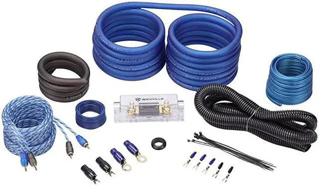 Main image of RWK21 2 Gauge Amp Installation Kit ANL Fuse Holder 100 Copper RCA